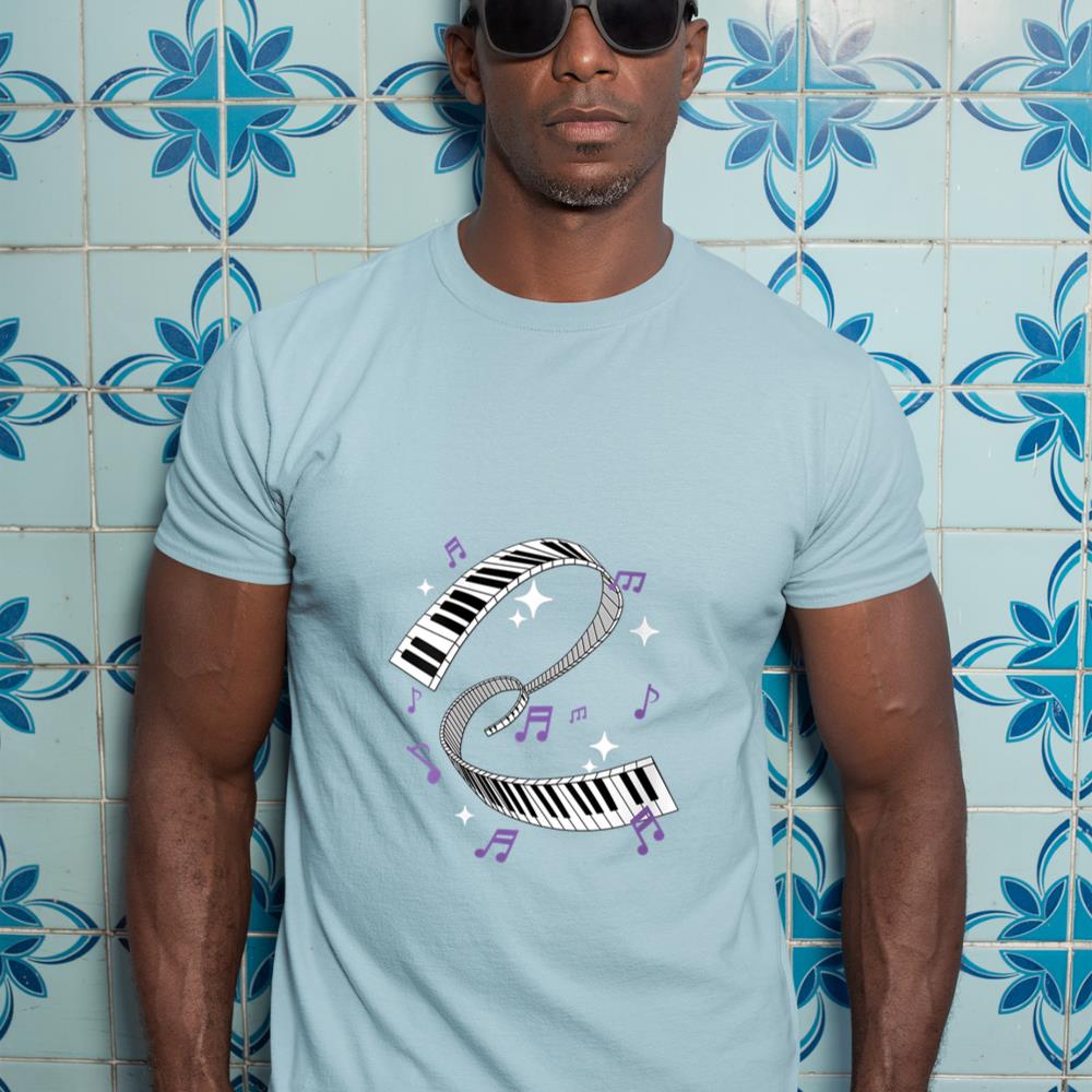 Womens Awesome Piano Player Gift Shirt Piano Keyboard Music Teacher V-Neck T-Shirt